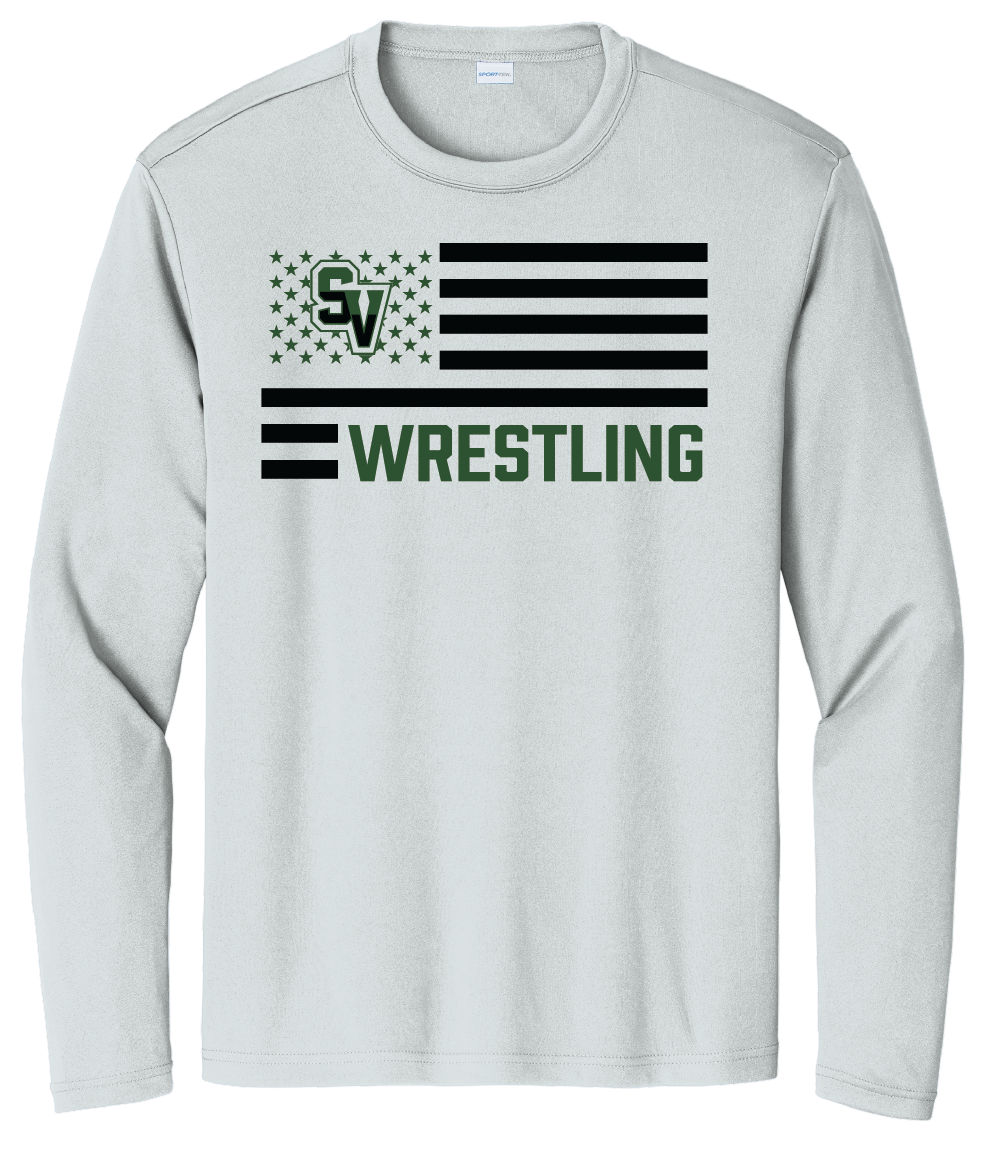 Sageview Wrestling American Flag Long Sleeve