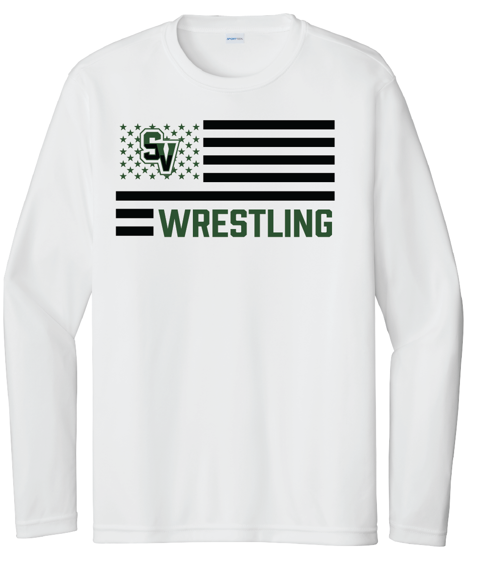 Sageview Wrestling American Flag Long Sleeve