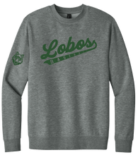 Load image into Gallery viewer, Lobos Script Baseball Crewneck Fleece