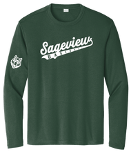 Load image into Gallery viewer, Sageview Script Moisture-Wicking Long Sleeve Tee