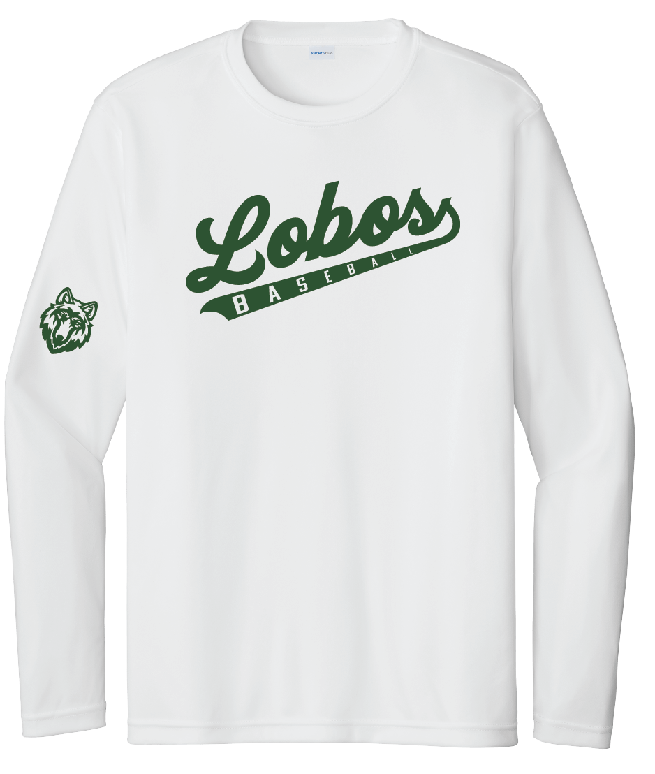 Lobos Script Moisture-Wicking Long Sleeve Tee