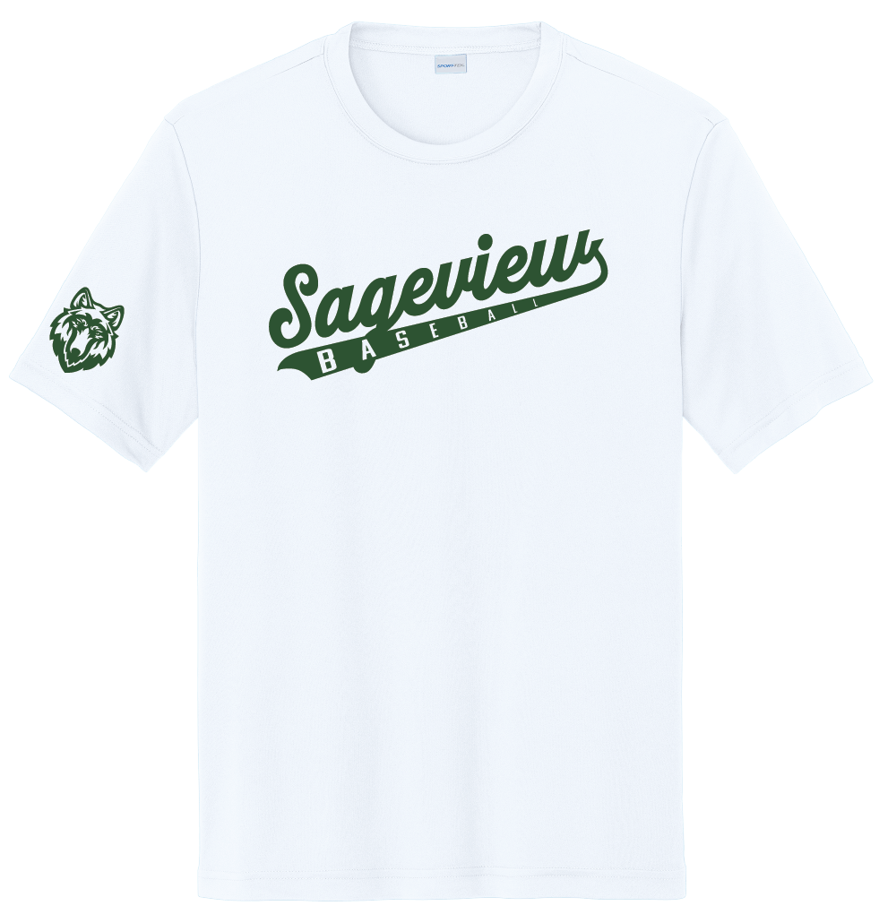 Sageview Script Moisture-Wicking Short Sleeve Tee