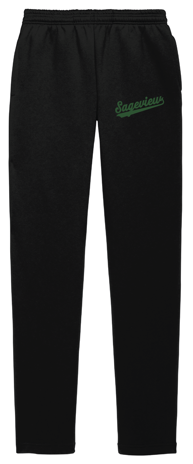 Sageview Script Fleece Open-Bottom Sweatpants