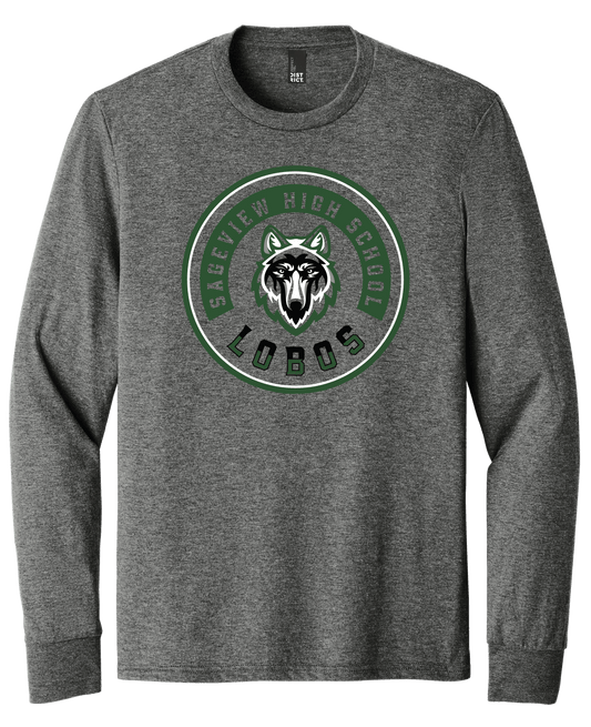 Sageview Lobos Round Badge Long Sleeve Tee