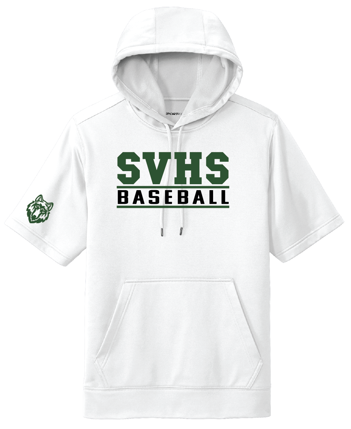 SVHS Baseball Fleece Short Sleeve Hooded Pullover