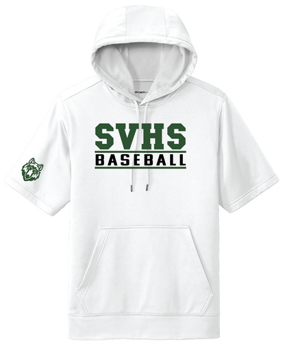 SVHS Baseball Fleece Short Sleeve Hooded Pullover