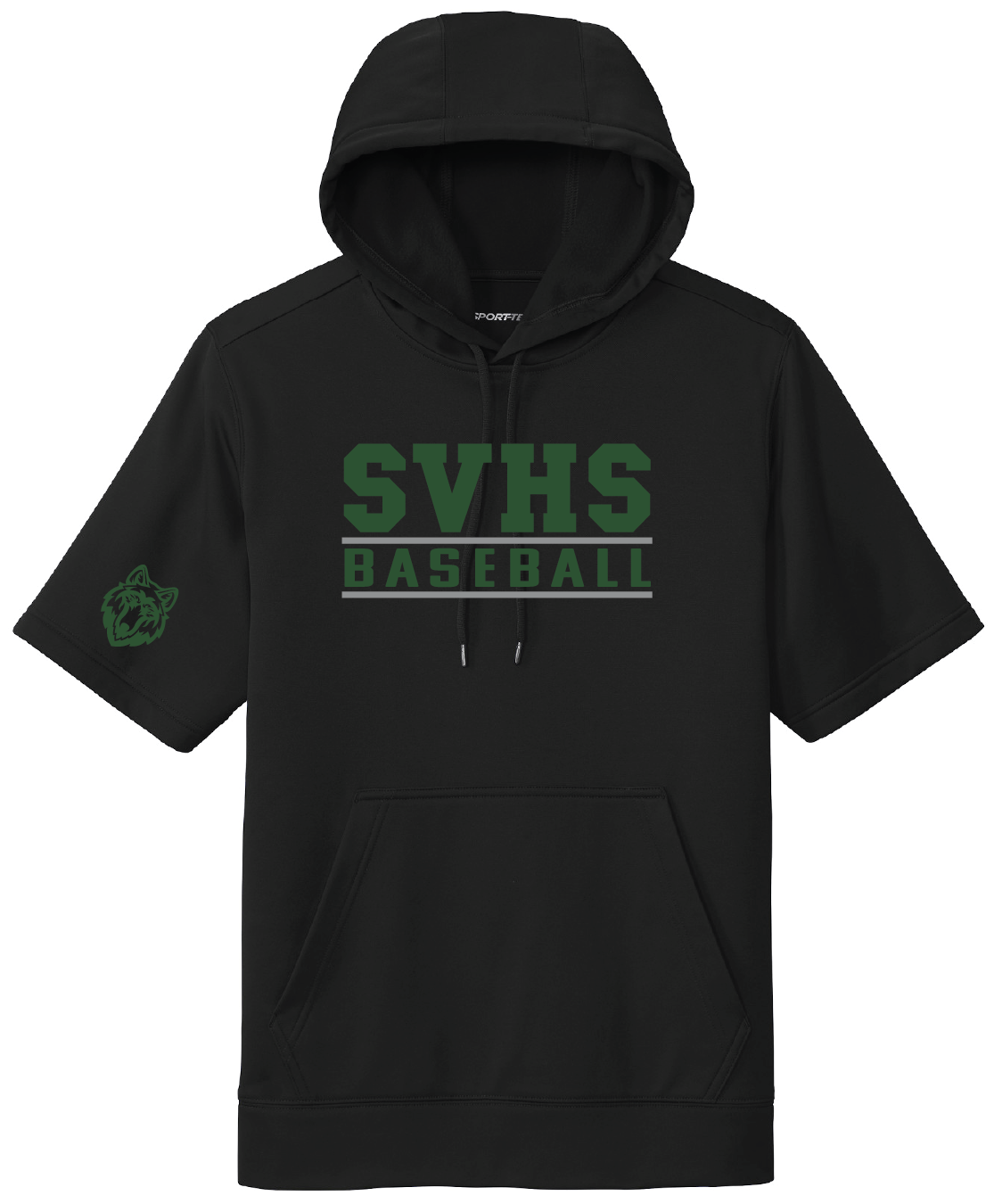 SVHS Baseball Fleece Short Sleeve Hooded Pullover