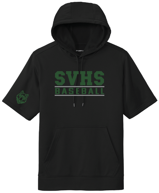 SVHS Baseball Fleece Short Sleeve Hooded Pullover