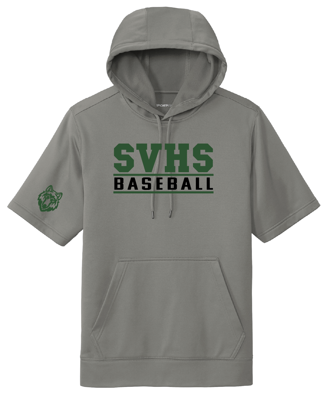 SVHS Baseball Fleece Short Sleeve Hooded Pullover