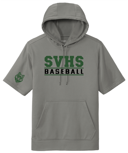 SVHS Baseball Fleece Short Sleeve Hooded Pullover