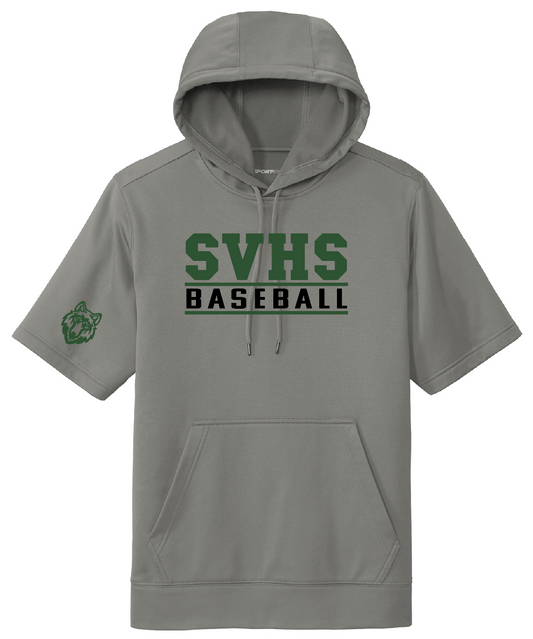 SVHS Baseball Fleece Short Sleeve Hooded Pullover