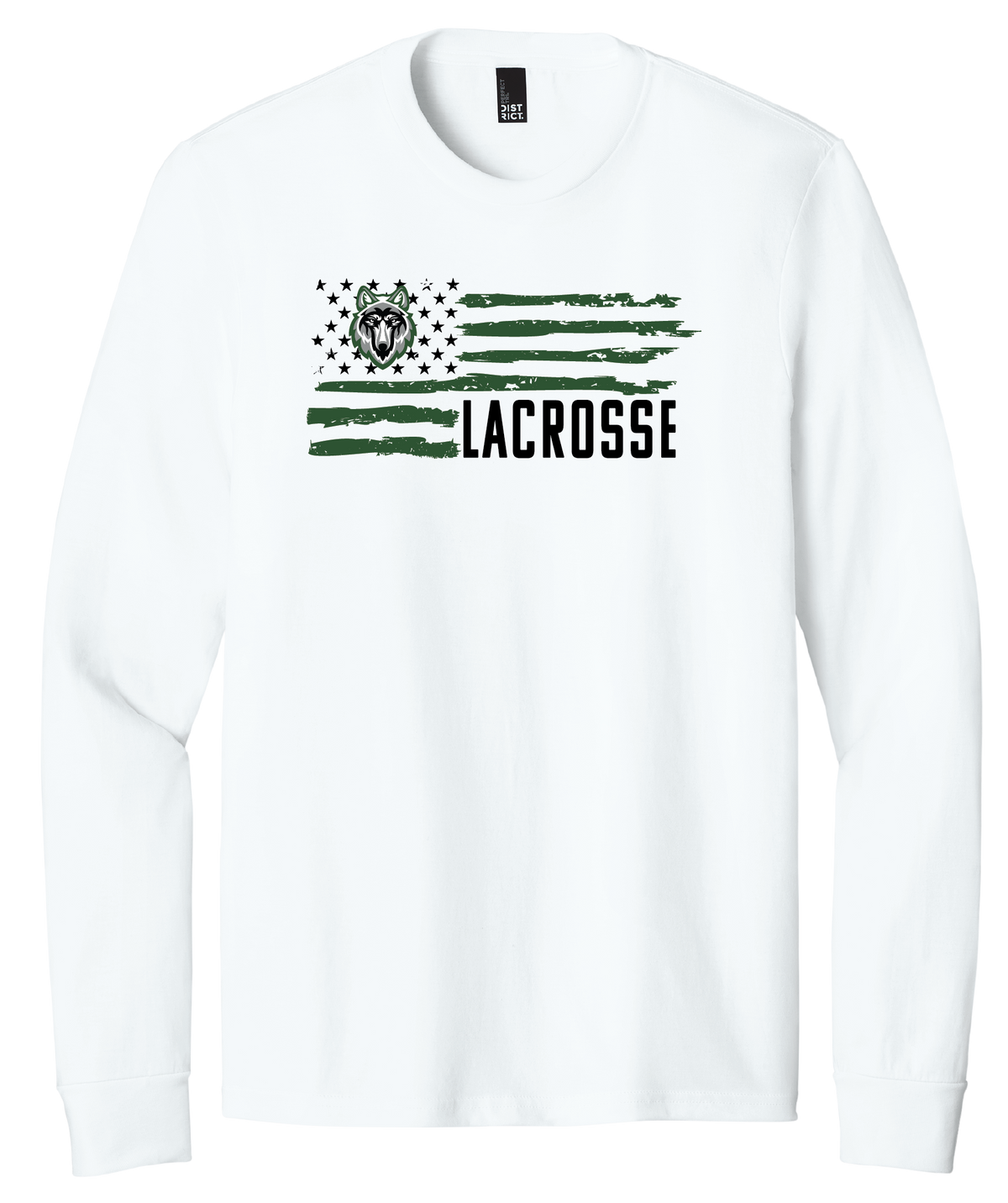 Lobo Flag Lacrosse Long Sleeve T-Shirt
