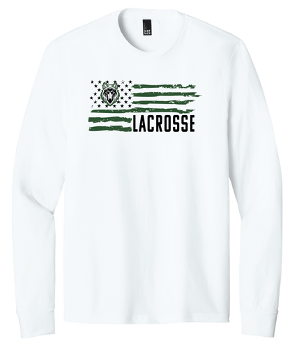 Lobo Flag Lacrosse Long Sleeve T-Shirt