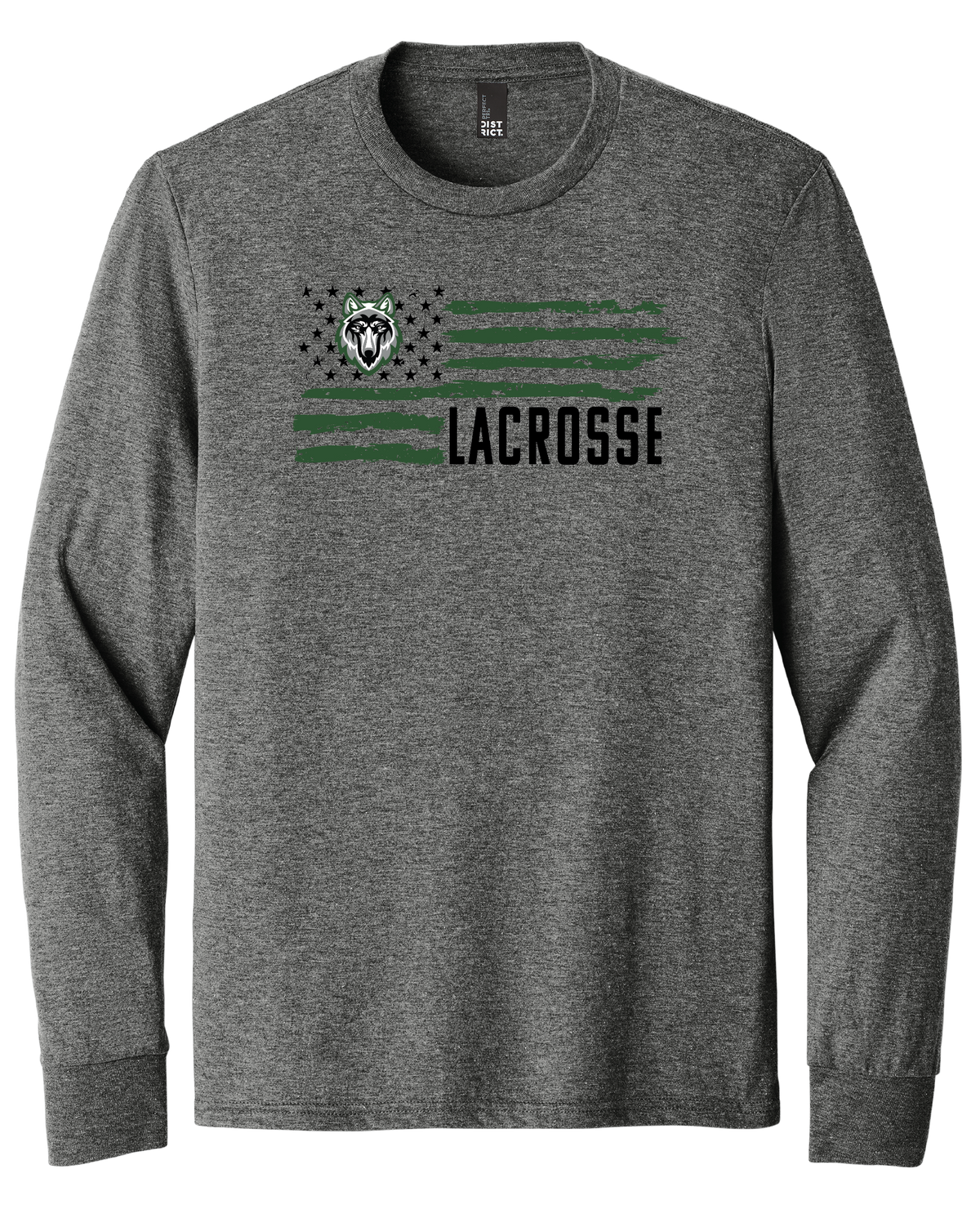 Lobo Flag Lacrosse Long Sleeve T-Shirt
