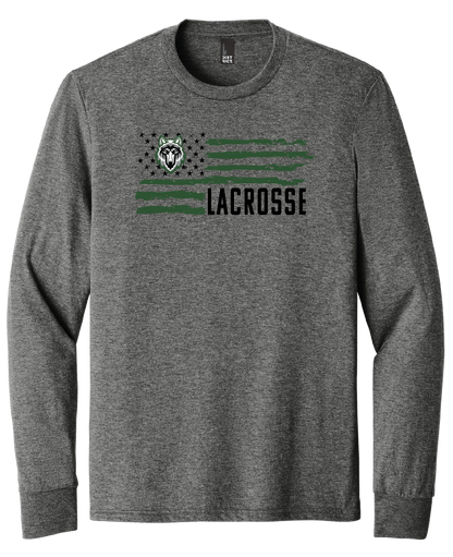 Lobo Flag Lacrosse Long Sleeve T-Shirt