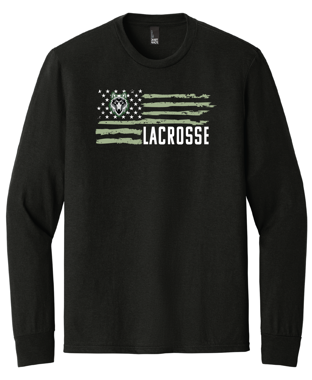 Lobo Flag Lacrosse Long Sleeve T-Shirt