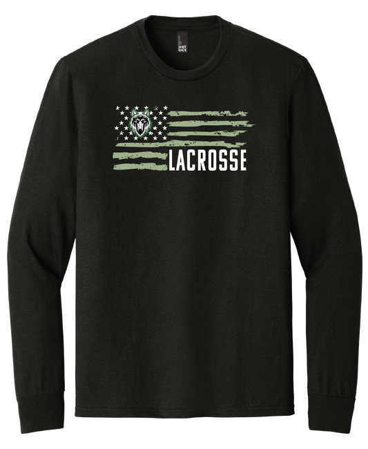 Lobo Flag Lacrosse Long Sleeve T-Shirt