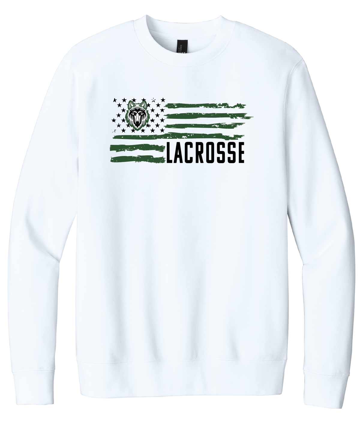 Lobo Flag Lacrosse Crewneck Fleece