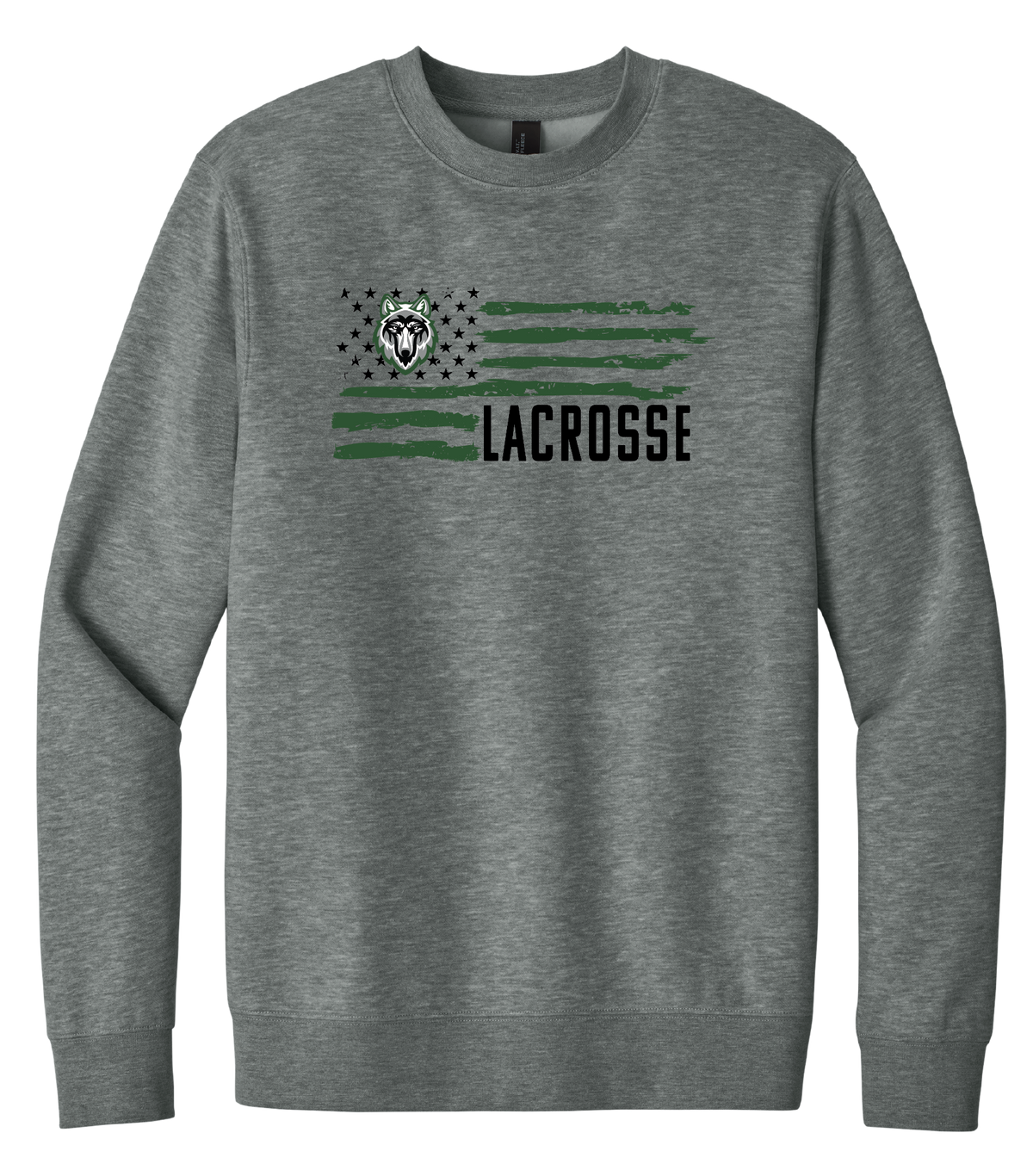 Lobo Flag Lacrosse Crewneck Fleece