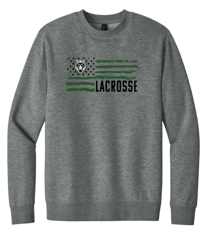 Lobo Flag Lacrosse Crewneck Fleece