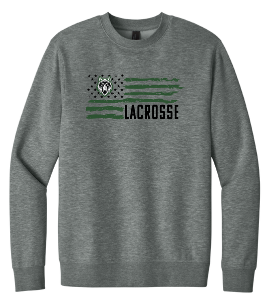 Lobo Flag Lacrosse Crewneck Fleece