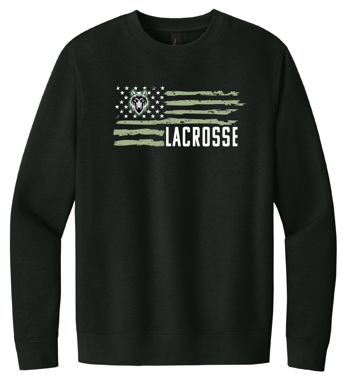 Lobo Flag Lacrosse Crewneck Fleece