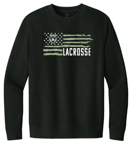 Lobo Flag Lacrosse Crewneck Fleece