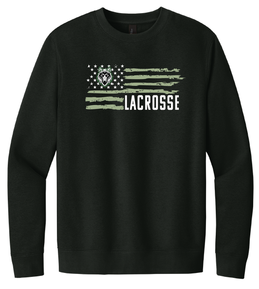 Lobo Flag Lacrosse Crewneck Fleece