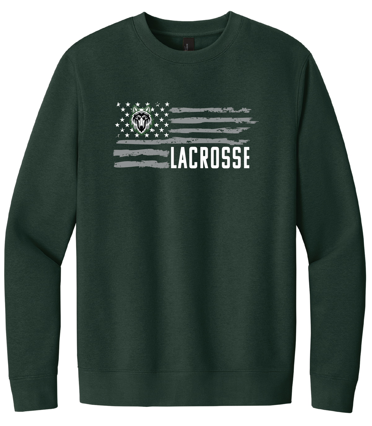 Lobo Flag Lacrosse Crewneck Fleece