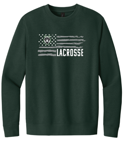 Lobo Flag Lacrosse Crewneck Fleece