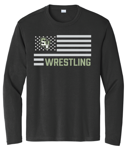 Sageview Wrestling American Flag Long Sleeve
