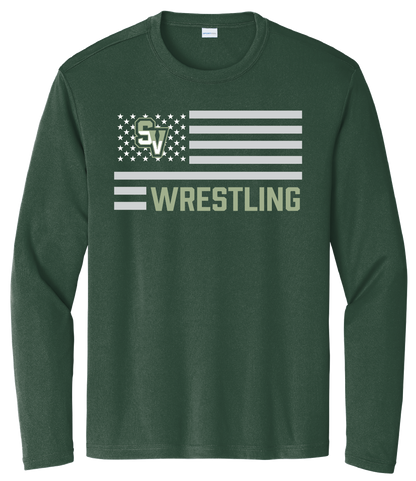 Sageview Wrestling American Flag Long Sleeve