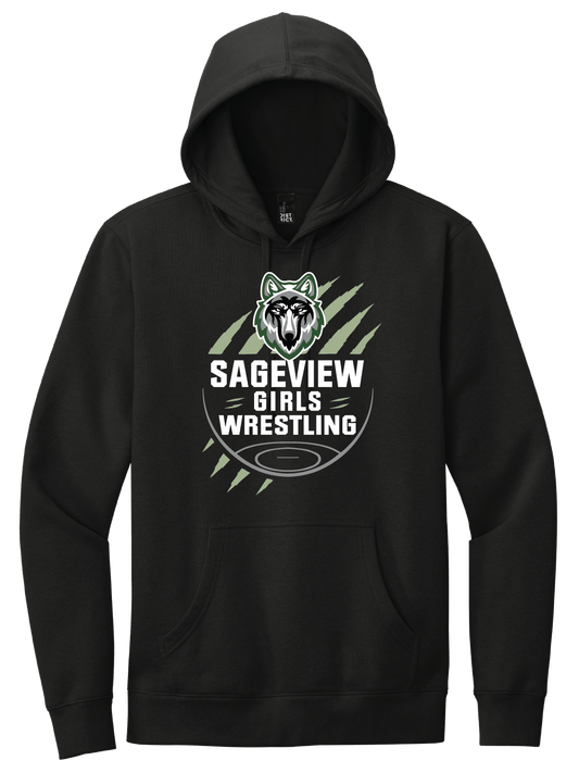 Sageview Girl's Wrestling Team Logo Hoodie