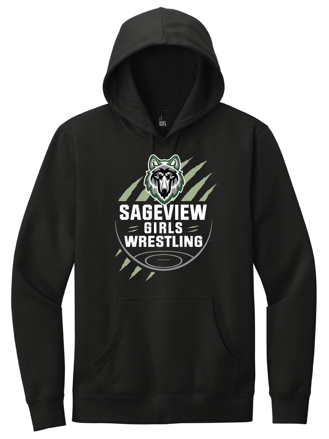 Sageview Girl's Wrestling Team Logo Hoodie