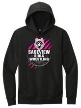 Load image into Gallery viewer, Sageview Girl's Wrestling Team Logo Hoodie Pink Edition
