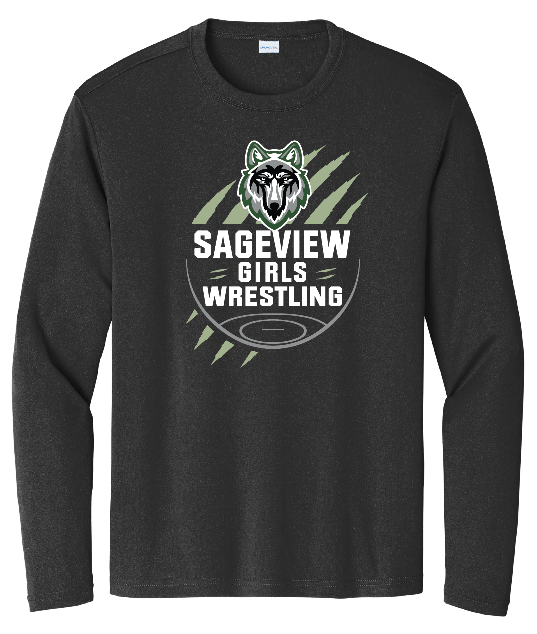 Sageview Girl's Wrestling Team Logo Long Sleeve