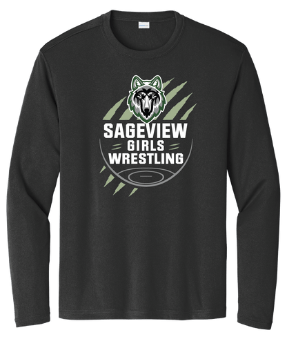Sageview Girl's Wrestling Team Logo Long Sleeve