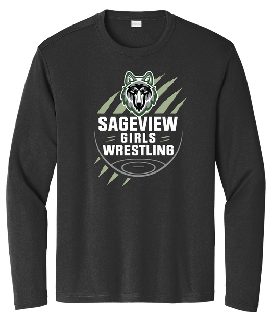 Sageview Girl's Wrestling Team Logo Long Sleeve