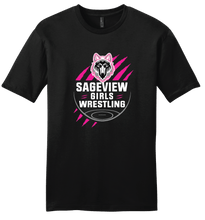 Load image into Gallery viewer, Sageview Girl's Wrestling Team Logo Tee Pink Edition
