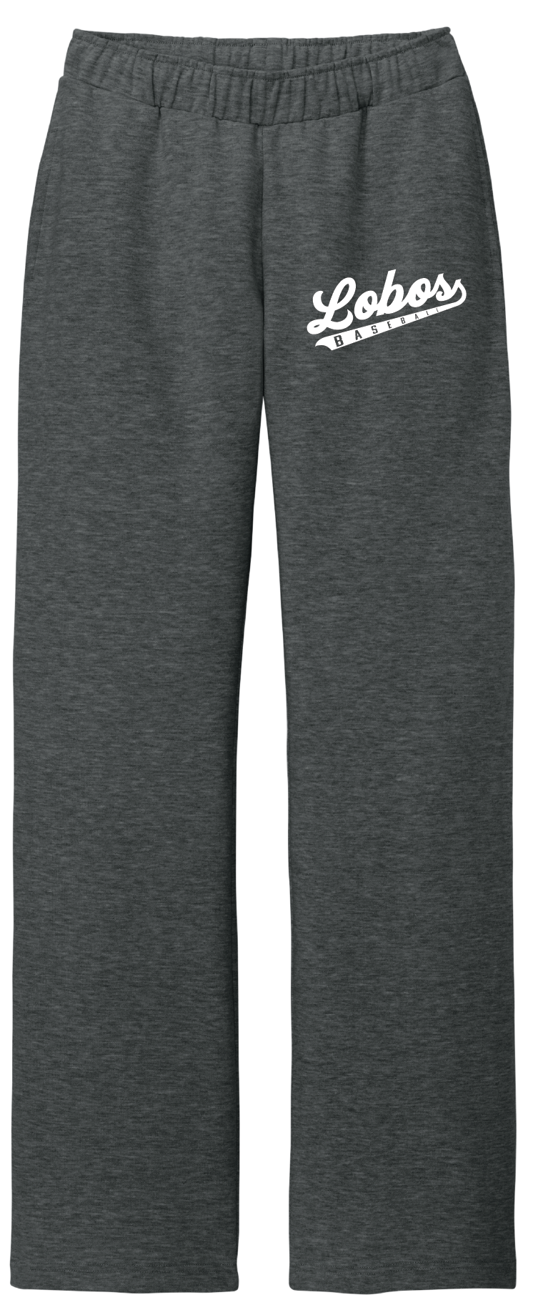 Lobos Script Fleece Open-Bottom Sweatpants