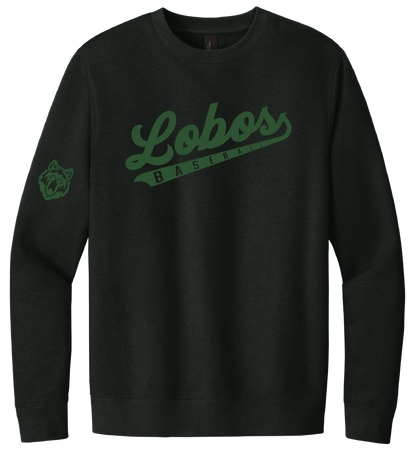 Lobos Script Baseball Crewneck Fleece