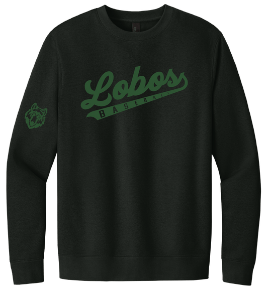 Lobos Script Baseball Crewneck Fleece