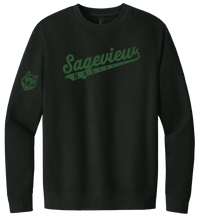 Load image into Gallery viewer, Sageview Script Baseball Crewneck Fleece
