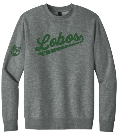 Lobos Script Baseball Crewneck Fleece