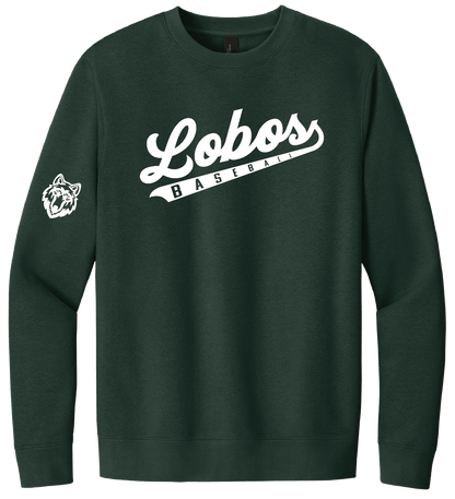 Lobos Script Baseball Crewneck Fleece
