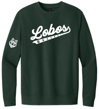 Load image into Gallery viewer, Lobos Script Baseball Crewneck Fleece
