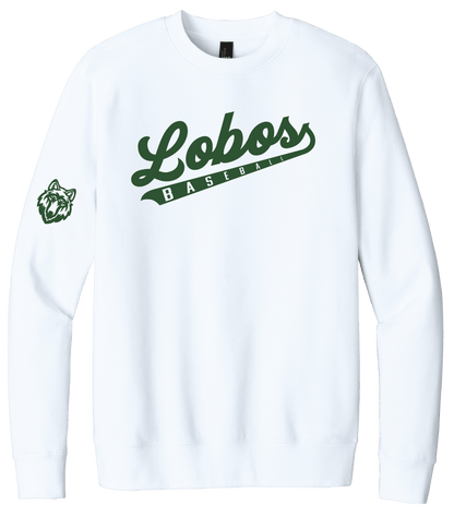 Lobos Script Baseball Crewneck Fleece