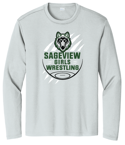 Sageview Girl's Wrestling Team Logo Long Sleeve