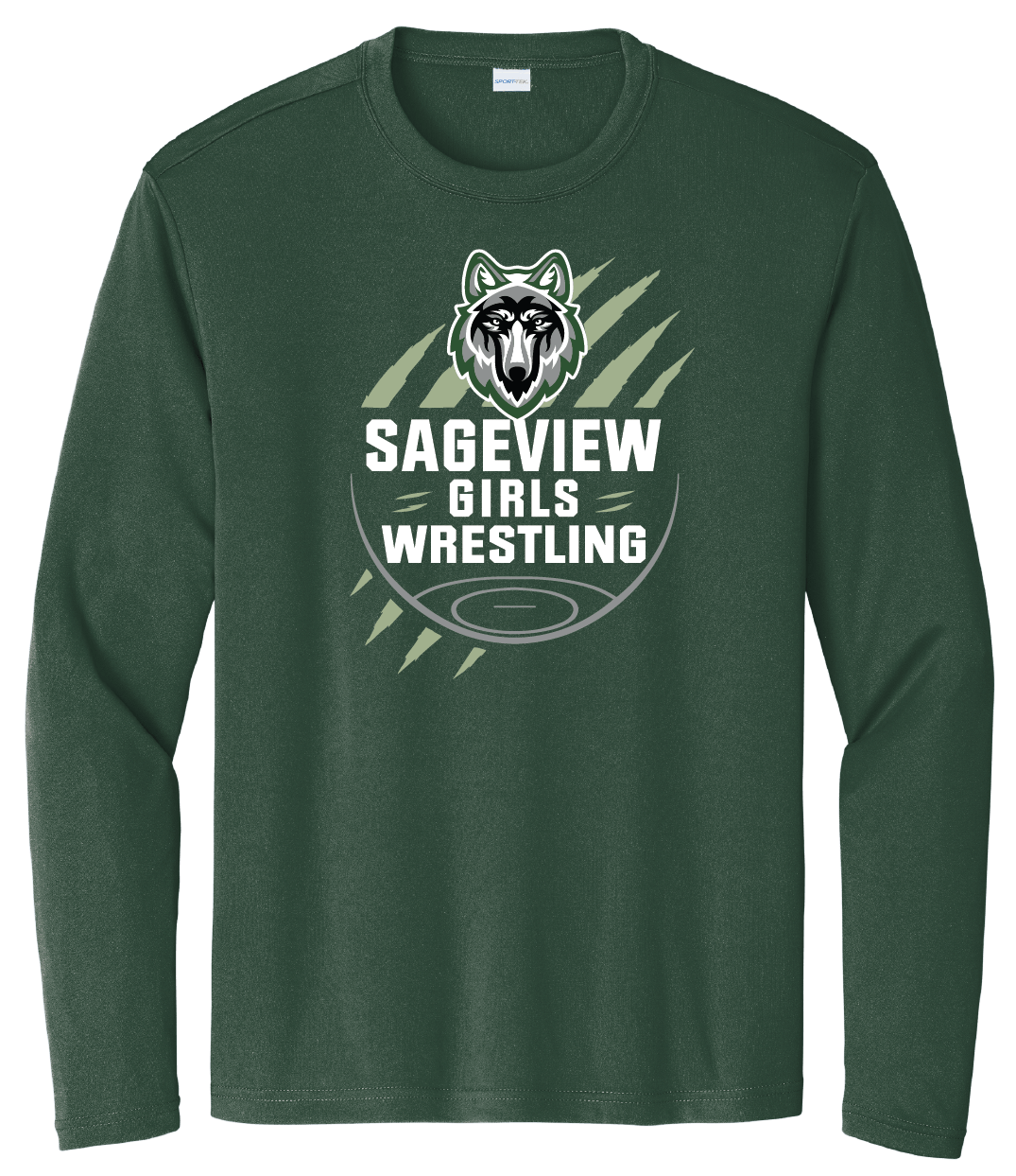 Sageview Girl's Wrestling Team Logo Long Sleeve