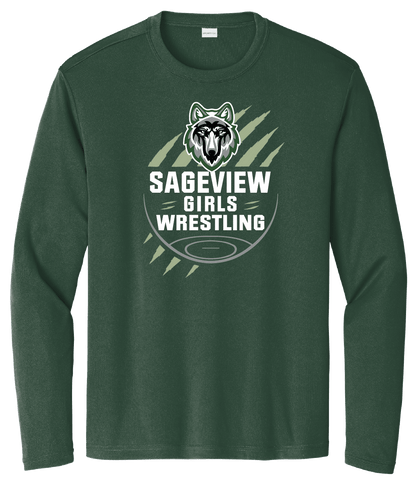 Sageview Girl's Wrestling Team Logo Long Sleeve